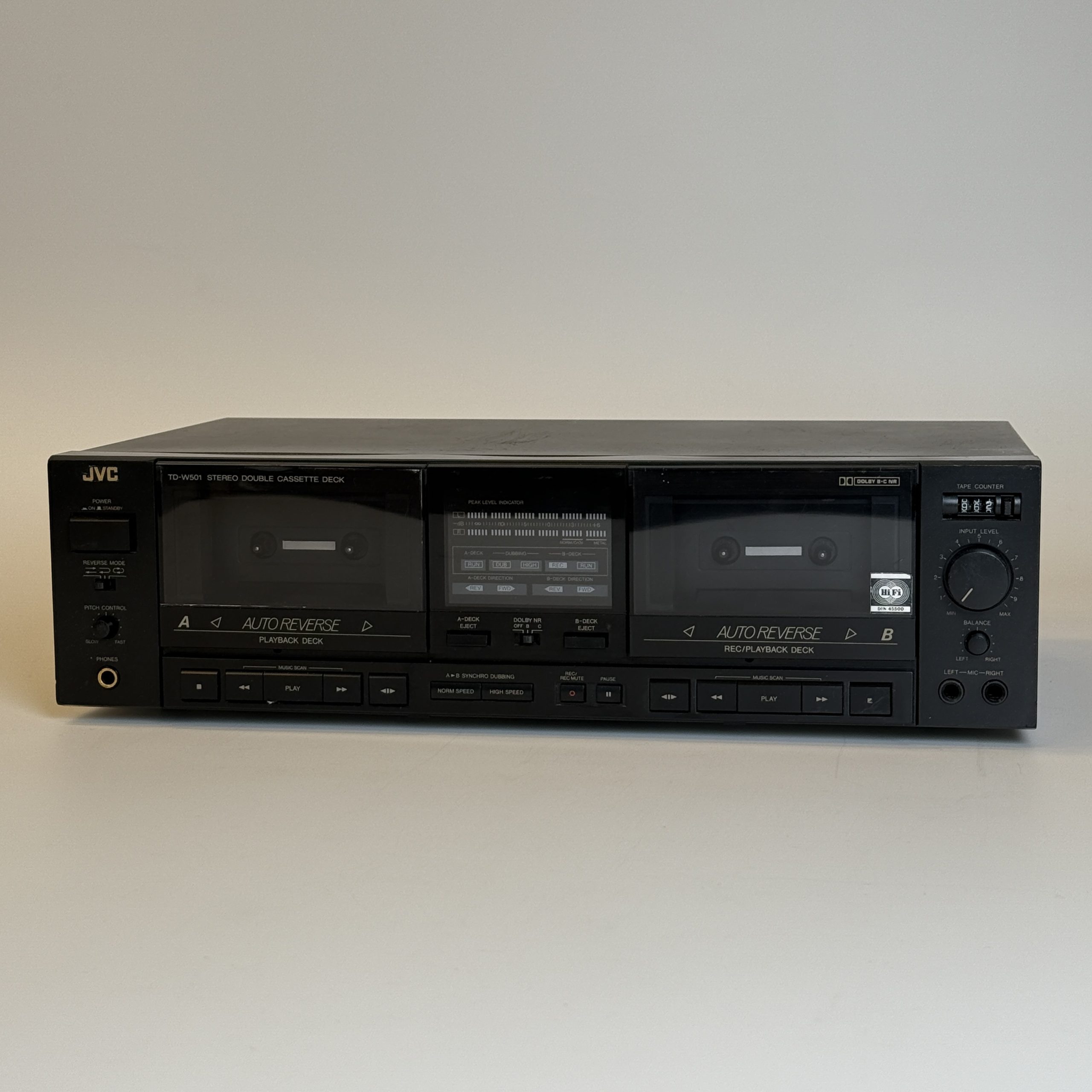 JVC TD-W501, DUBBEL CASSETTESPELER (TWEEDEHANDS)